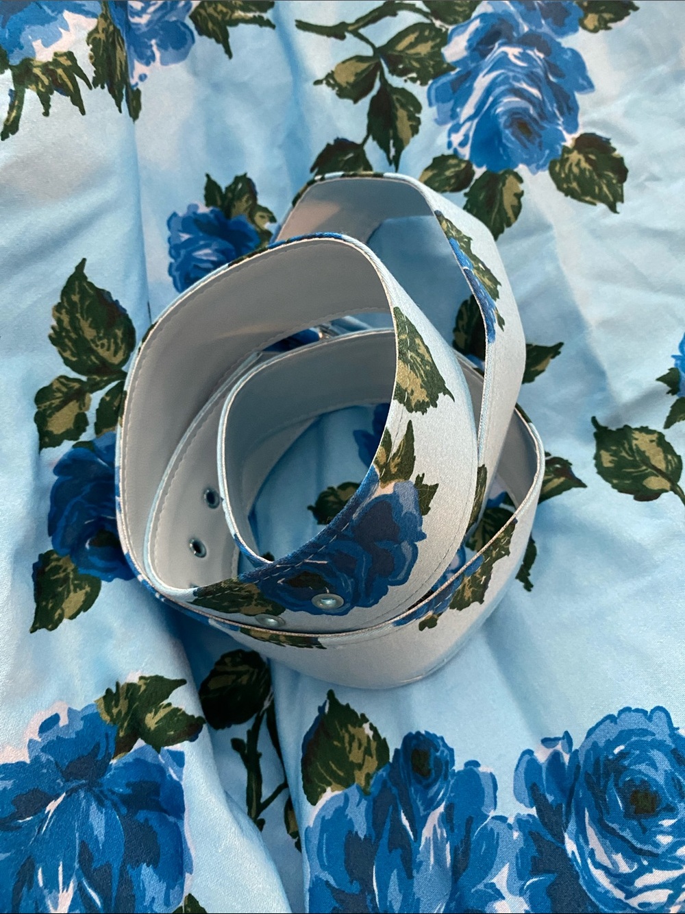 Vixen by Micheline Pitt blue roses circle skirt